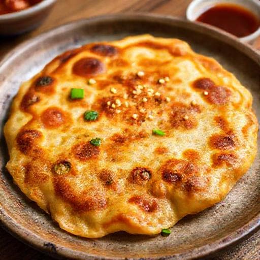 पारंपरिक कोरियन वेज पैनकेक (किम्ची जियों)