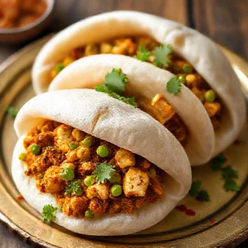 मसाला पनीर बाओ (पंजाबी ट्विस्ट)