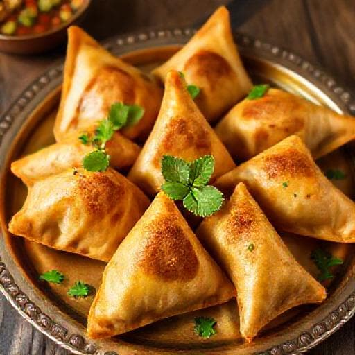 सिंघाड़े के आटे के समोसे (पनीर स्टफिंग)