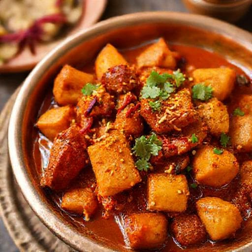 मसालेदार व्रत वाली अरबी (राजस्थानी ट्विस्ट)