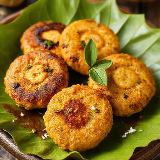 मसाला कच्चे केले के कटलेट (दक्षिण भारतीय शैली)