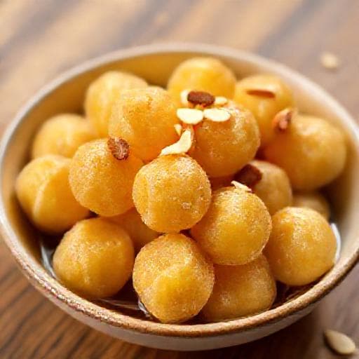 झटपट मिहिदाना (बिना छेना)