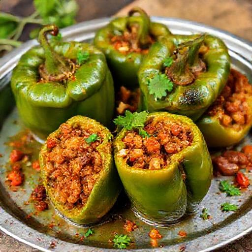 मसाला भरवां शिमला मिर्च (पंजाबी स्टाइल)