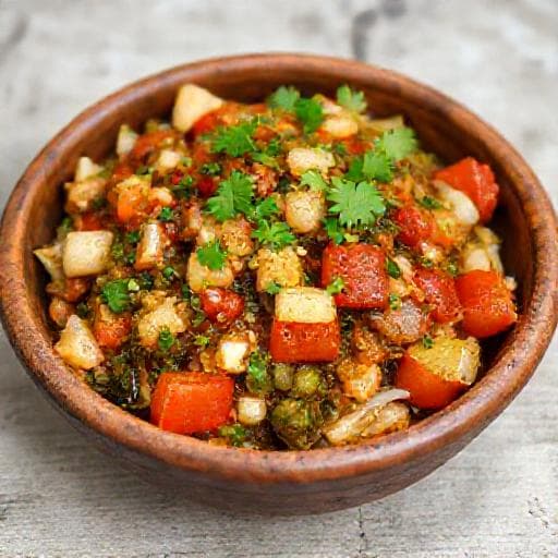 पारंपरिक हरे लहसुन की सब्जी