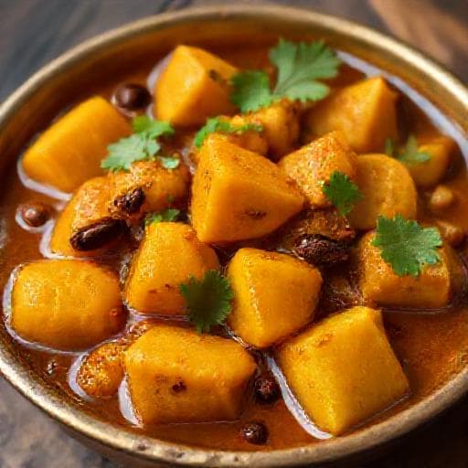 कद्दू की खट्टी मीठी सब्जी (पारंपरिक)