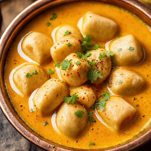 राजस्थानी बेसन की गट्टे की सब्जी