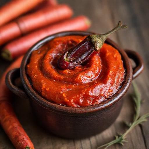 Лютеница с моркови и люти чушки