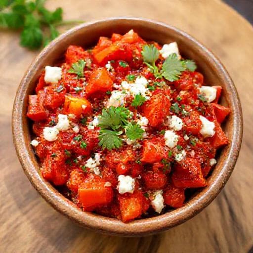 Класическа разядка с печени чушки и сирене