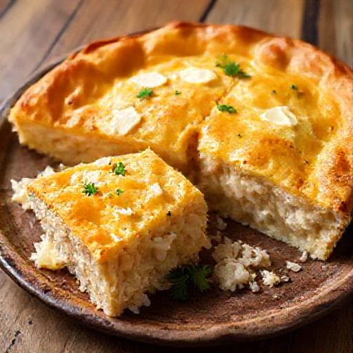 Класически клин с ориз и сирене
