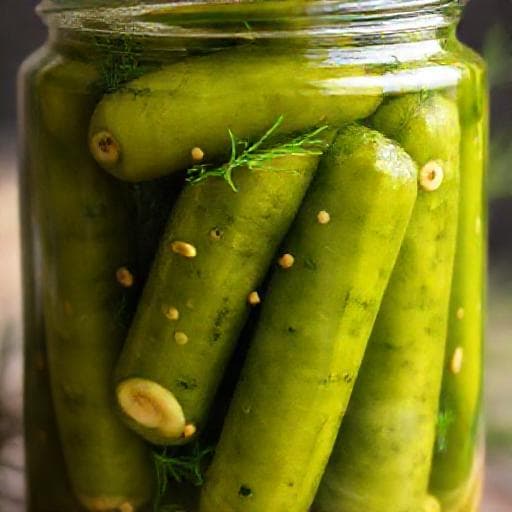 Кисели краставички с горчица и чесън