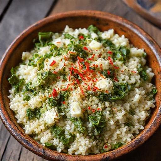Лапад с ориз и сирене