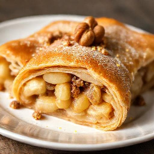 Щрудел с ябълки и орехи