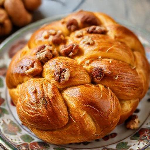 Козунак с конци и орехи