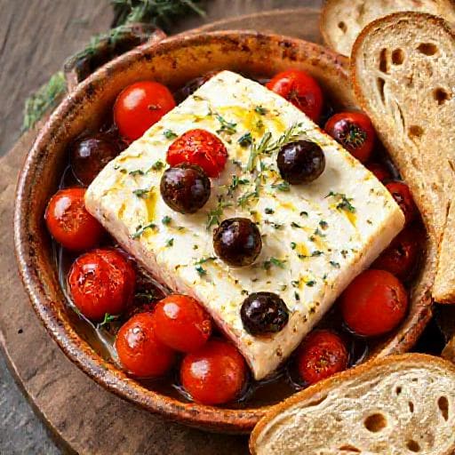 Класическа печена фета с домати