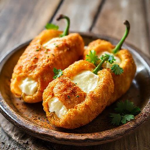 Класически панирани чушки със сирене