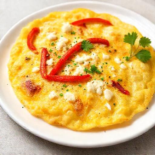 Омлет със сирене и чушка (по-богат вариант)