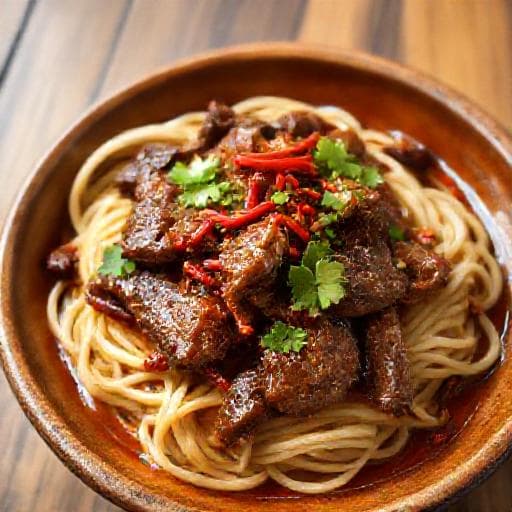 川味麻辣牛腩捞面