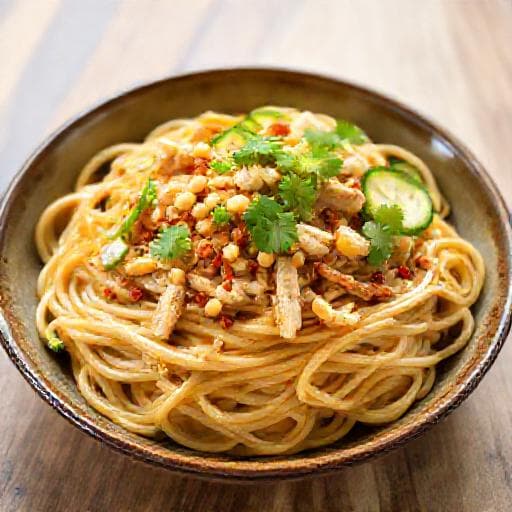 创意麻酱鸡丝担担面