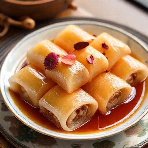 桂花糯米藕卷