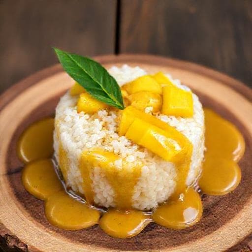 创意斑兰叶芒果糯米饭