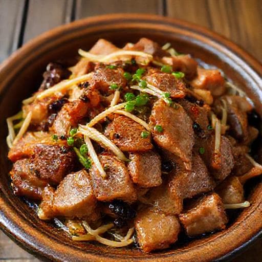 客家風味蒜苗炒臘肉