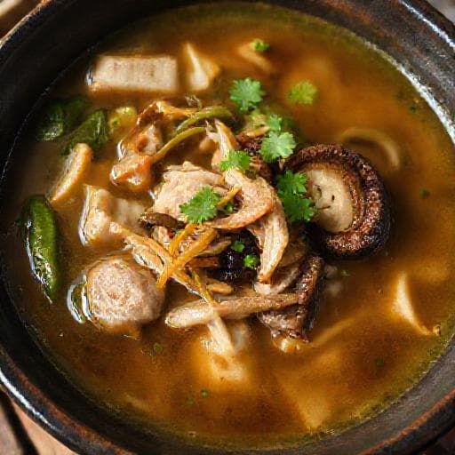 客家风味福菜肉片汤