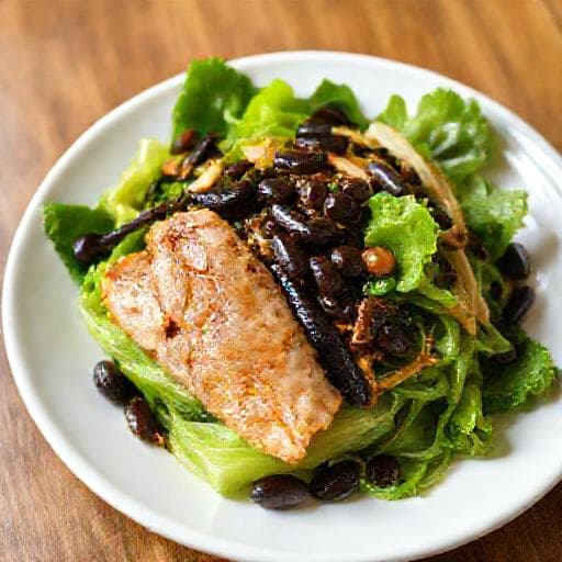 經典豆豉鯪魚炒油麥菜