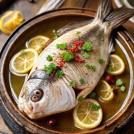 潮式鹹檸檬蒸海鱸魚