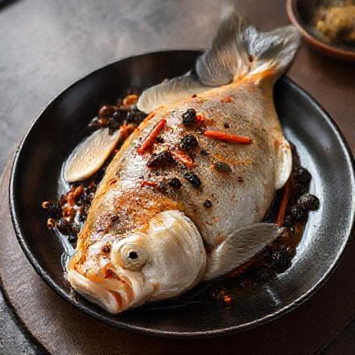 欖角豆豉蒸鯪魚