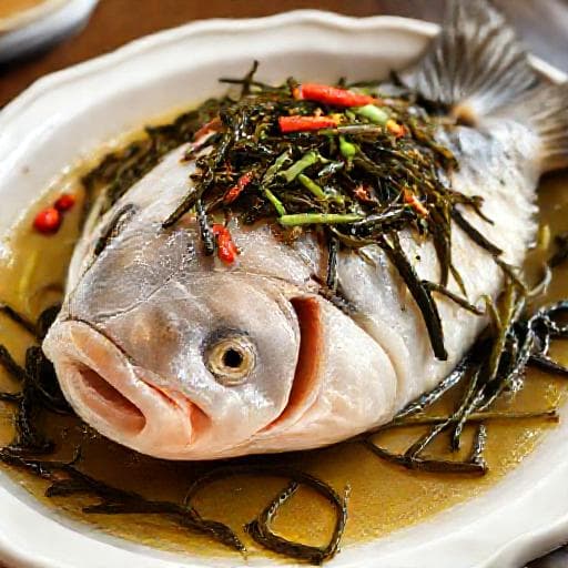 梅菜蒸鯇魚