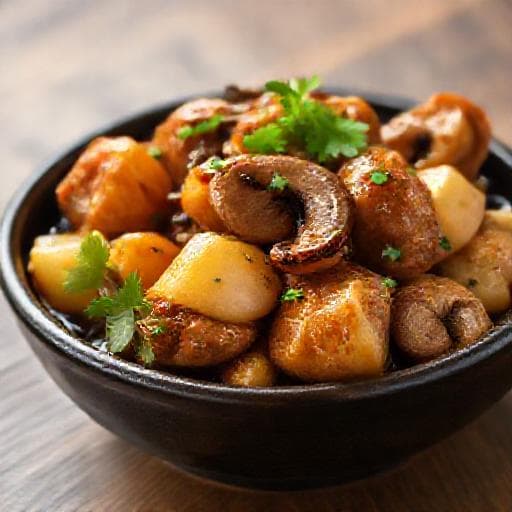 香菇土豆焖鸡翼