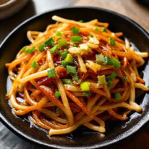 Brotes de Soja Salteados con Salsa de Ostras y Cebolleta