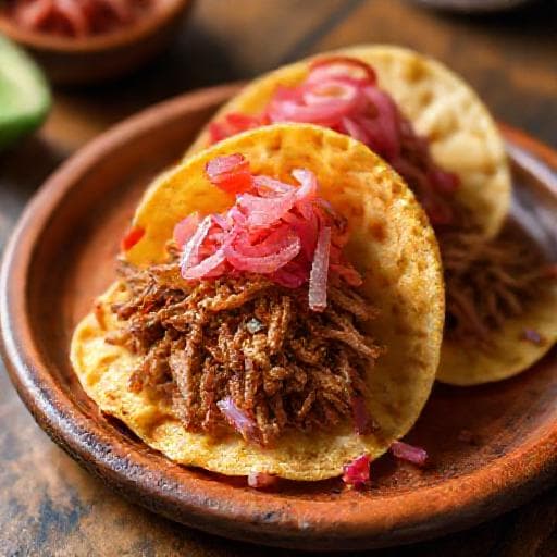 Salbutes de Cochinita Pibil