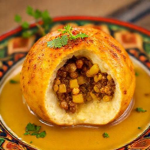 Queso Relleno con Chiles Xcatic