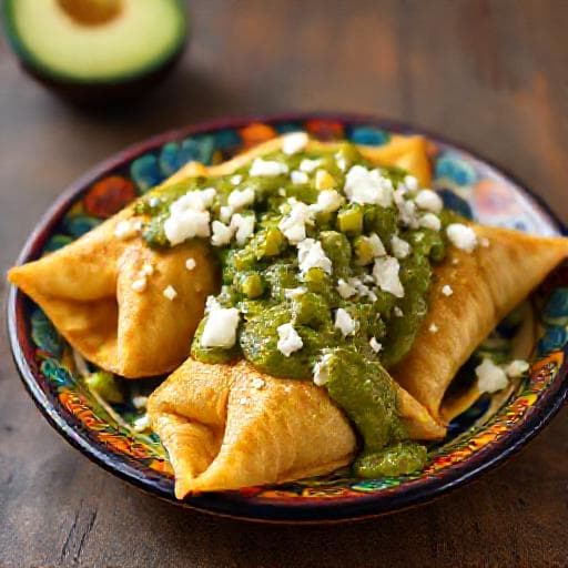 Uchepos con Salsa Verde y Queso