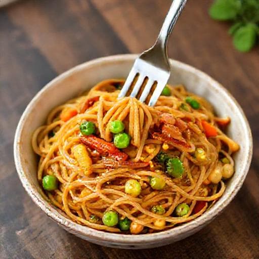 Fideos Orientales Express con Verduras