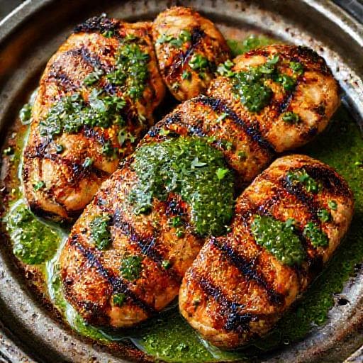 Pollo a la Parrilla con Chimichurri Casero