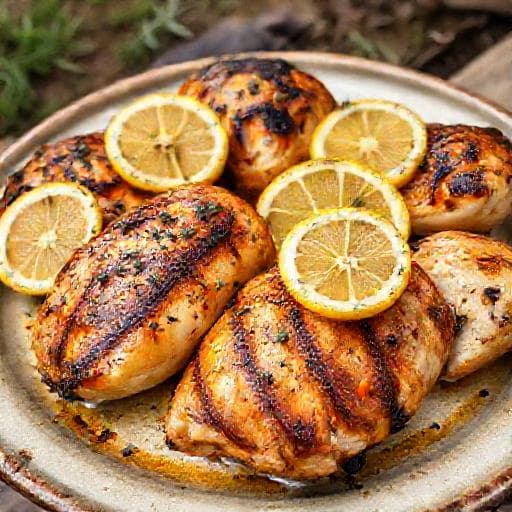 Pollo a la Parrilla al Limón y Orégano