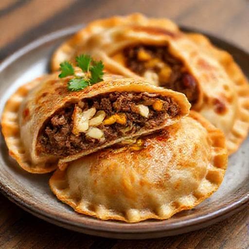 Empanadas Tucumanas con Queso de Cabra y Ají Amarillo