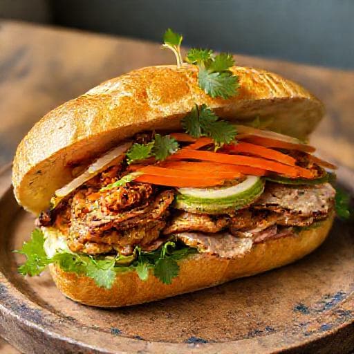 Bocadillo Vietnamita de Pollo con Lemongrass y Paté Casero