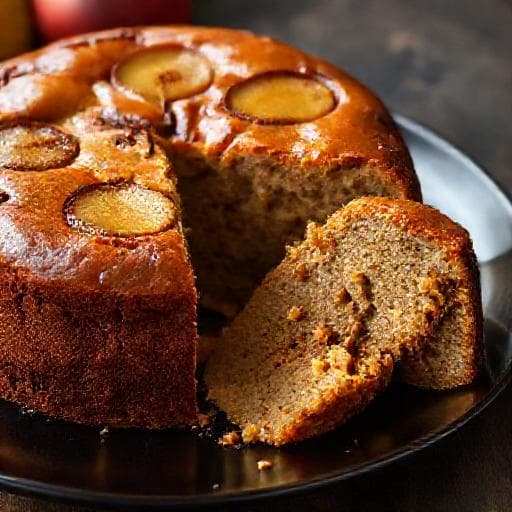 Torta Húmeda de Manzana con Toque de Canela y Ron