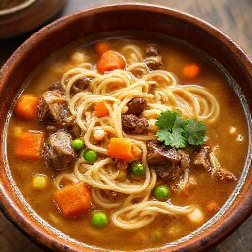 Sopa Criolla Peruana Tradicional
