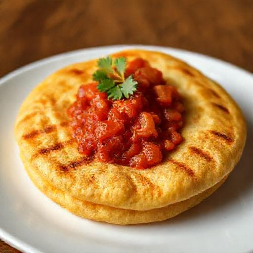 Arepa Santandereana Rellena de Hogao