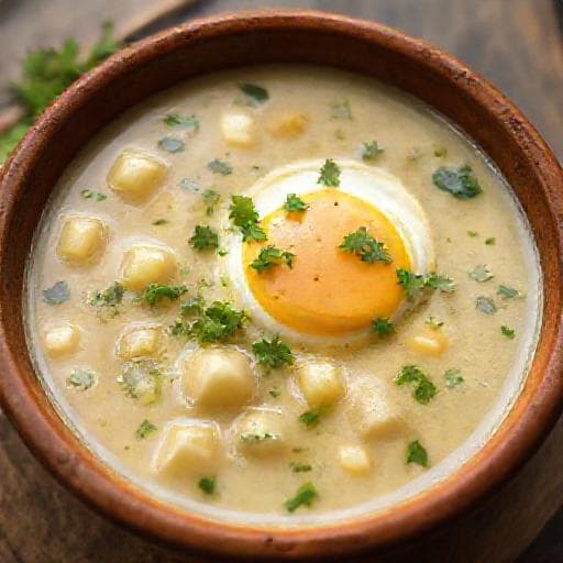 Changua con Papa y Cilantro