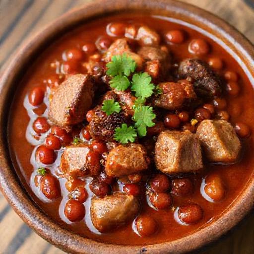 Frijoles con Hogao y Cerdo Ahumado