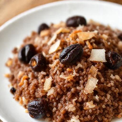 Arroz con coco y pasas al estilo regional