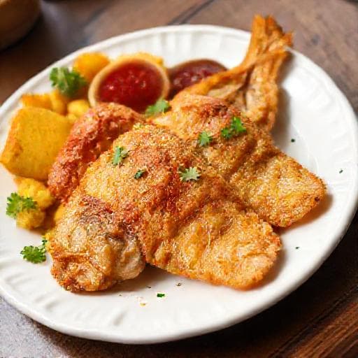 Pescado Frito Rápido con Ajo y Limón