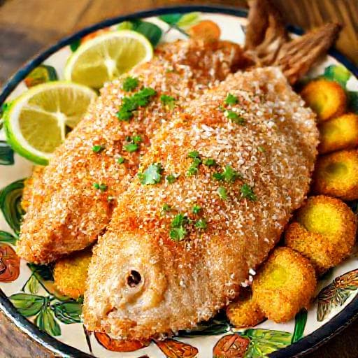 Pescado Frito con Coco y Patacón Verde