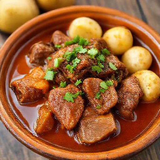 Picante de Lengua con Chicha de Jora