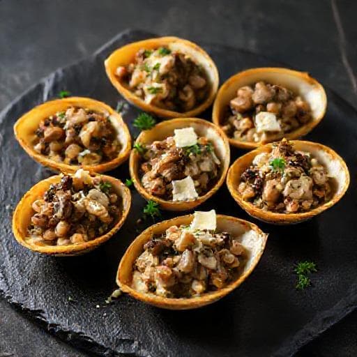 Machas a la Parmesana con Toque de Champiñones